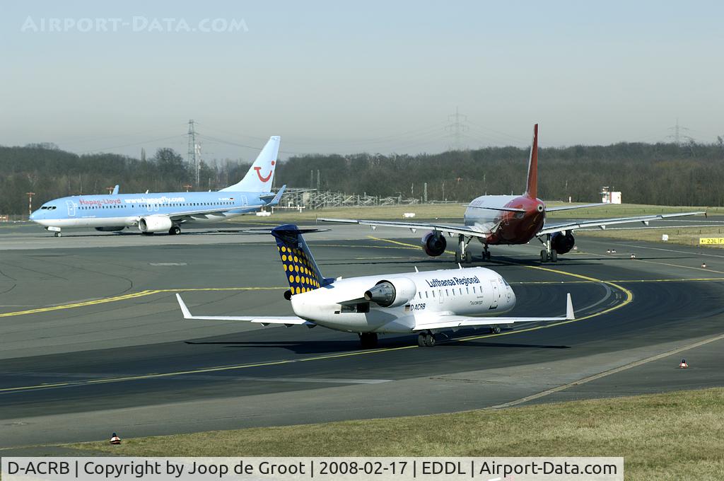 D-ACRB, 2001 Canadair CRJ-200ER (CL-600-2B19) C/N 7570, Line up for take off. In front Air Berlin and Hapag Lloyd.