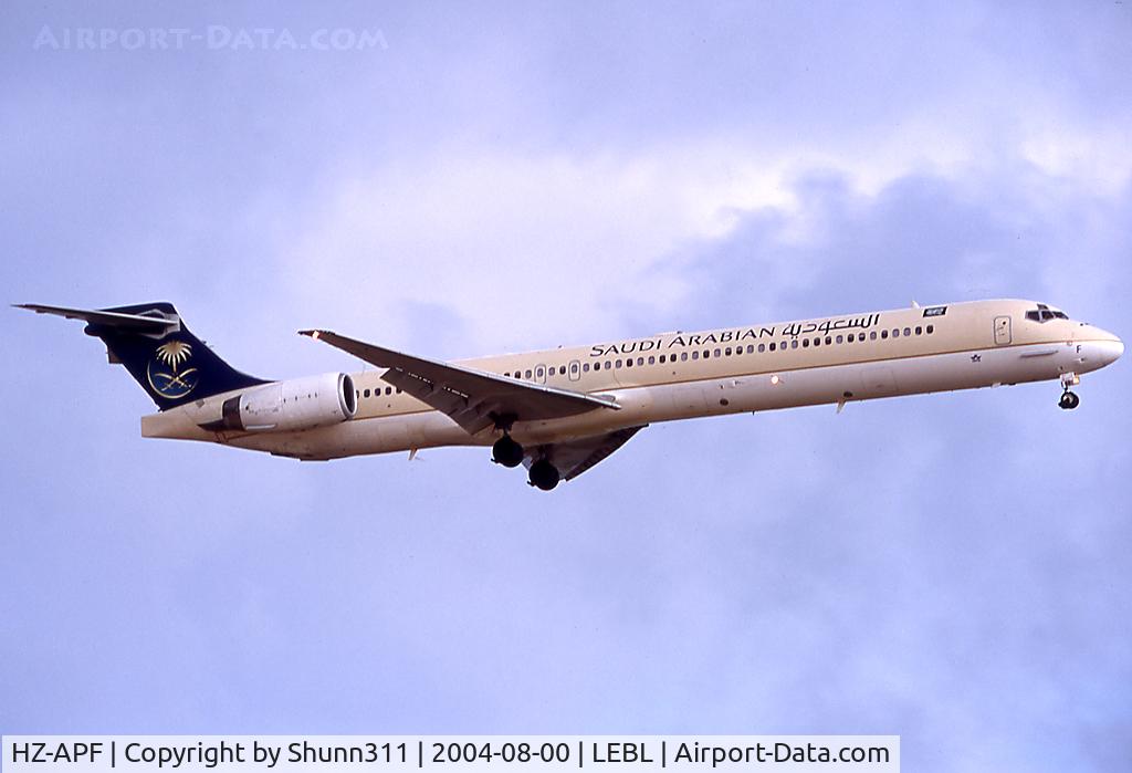 HZ-APF, 1998 McDonnell Douglas MD-90-30 C/N 53496, Landing rwy 07