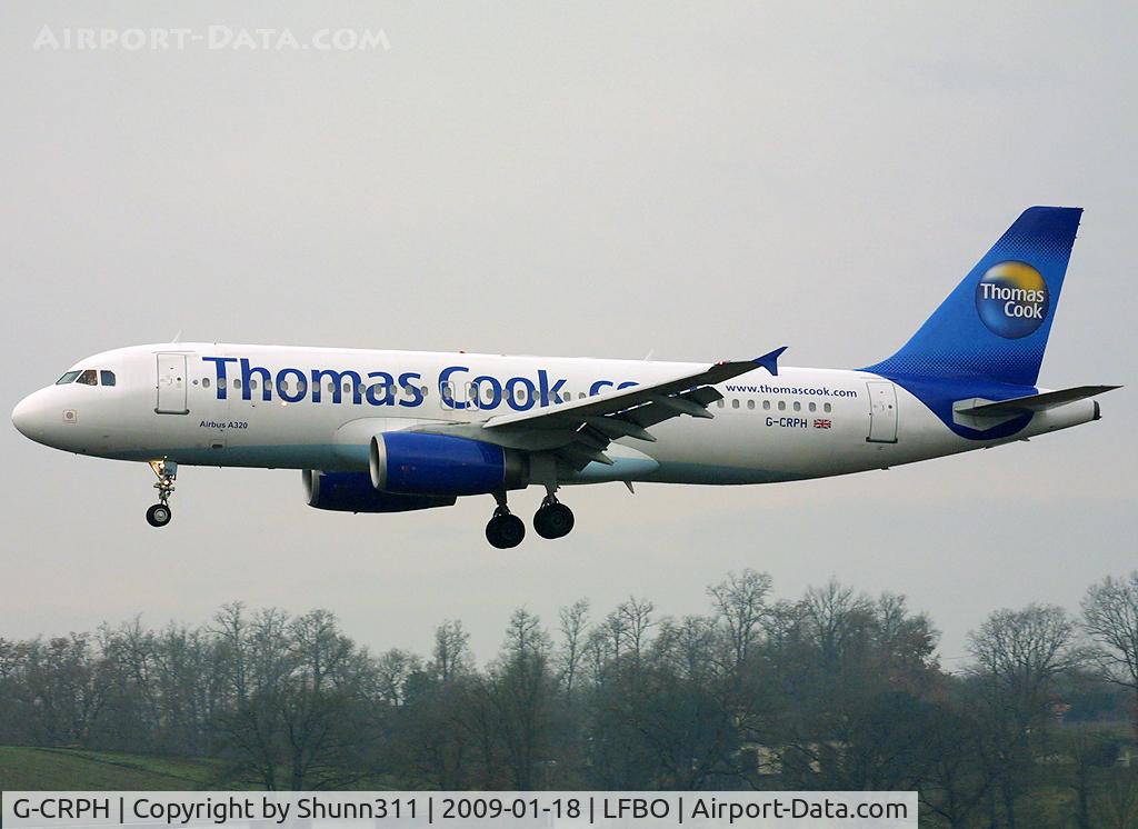 G-CRPH, 1993 Airbus A320-231 C/N 424, Landing rwy 14R