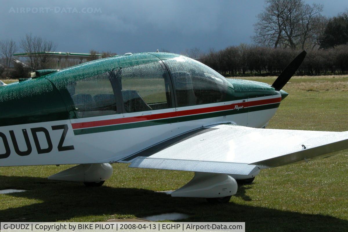 G-DUDZ, 1997 Robin DR-400-180 Regent Regent C/N 2367, SITTING IN THE SUN AFTER A BRIEF SHOWER JODEL FLY-IN
