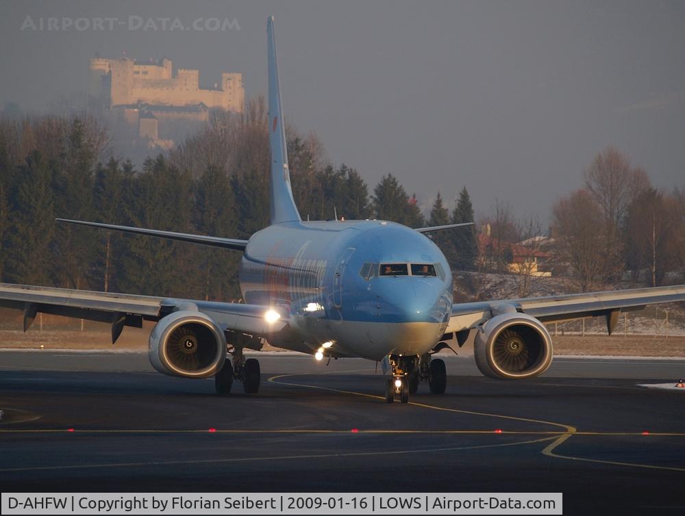 D-AHFW, 2001 Boeing 737-8K5 C/N 30882, just landed