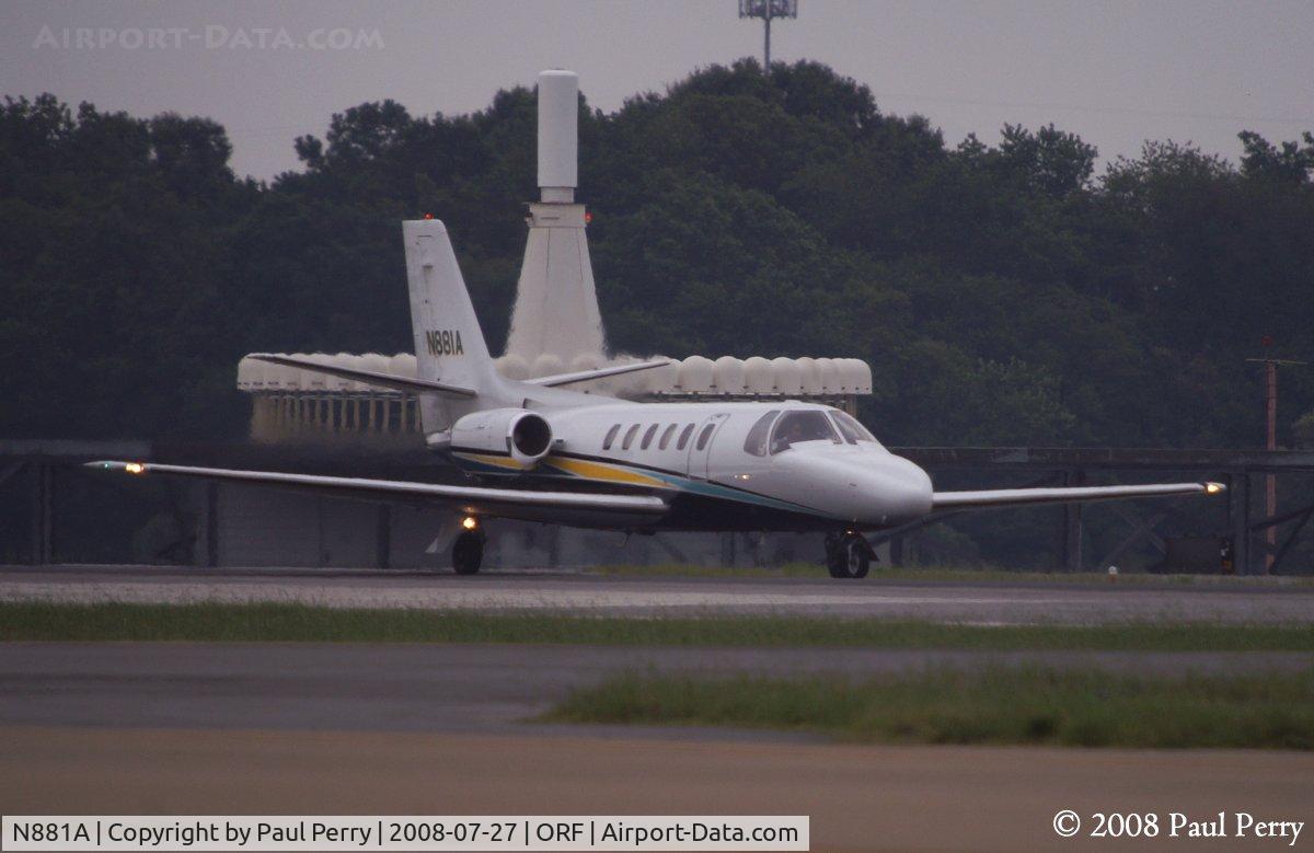N881A, 1987 Cessna S550 Citation IIS C/N S550-0139, Fresh arrival on a dark day
