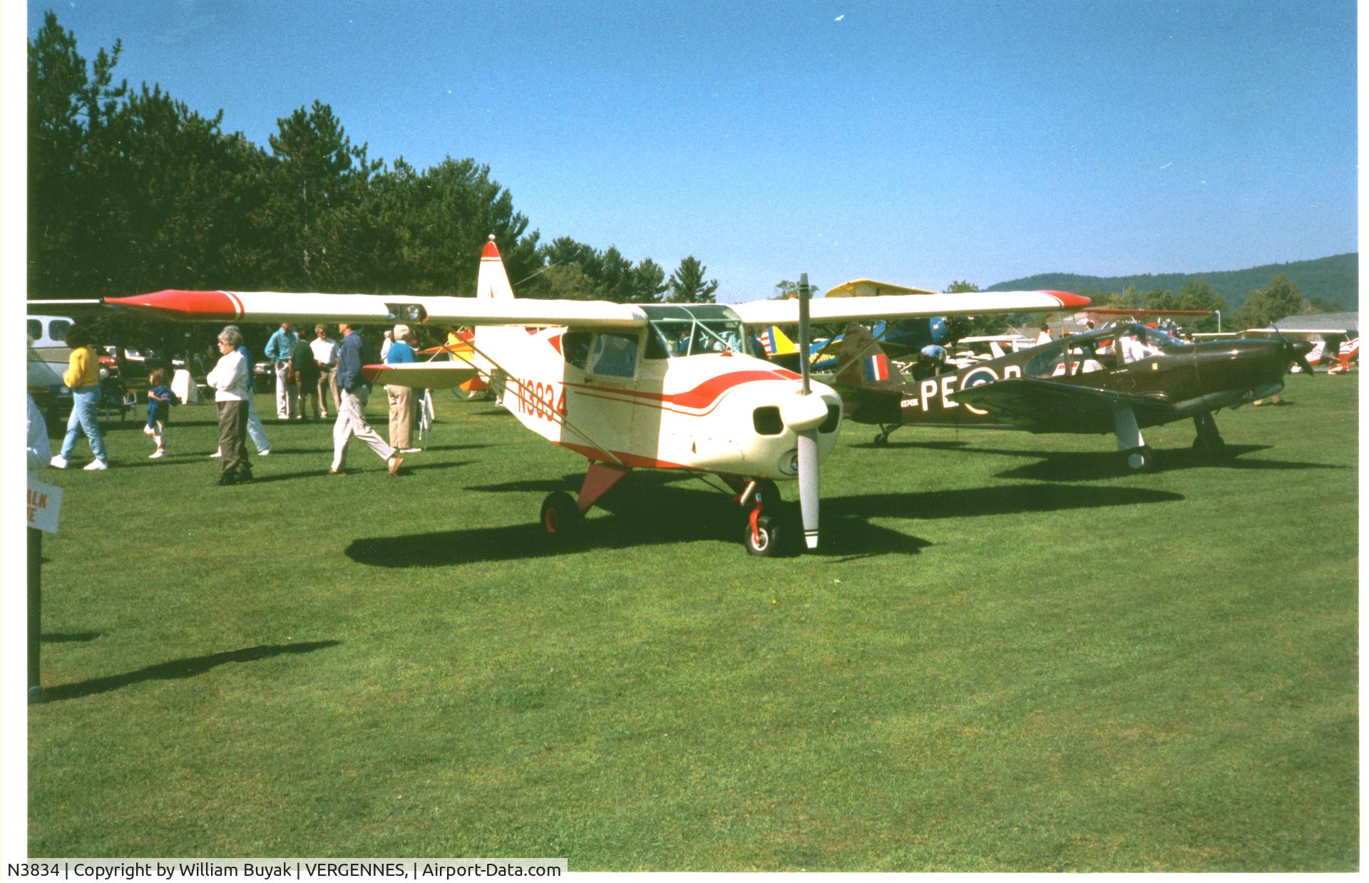 N3834, 1972 Stits SA-7A Skycoupe C/N P-328, Built by William Buyak of New Hartford, Ct., donated to museum, 1994