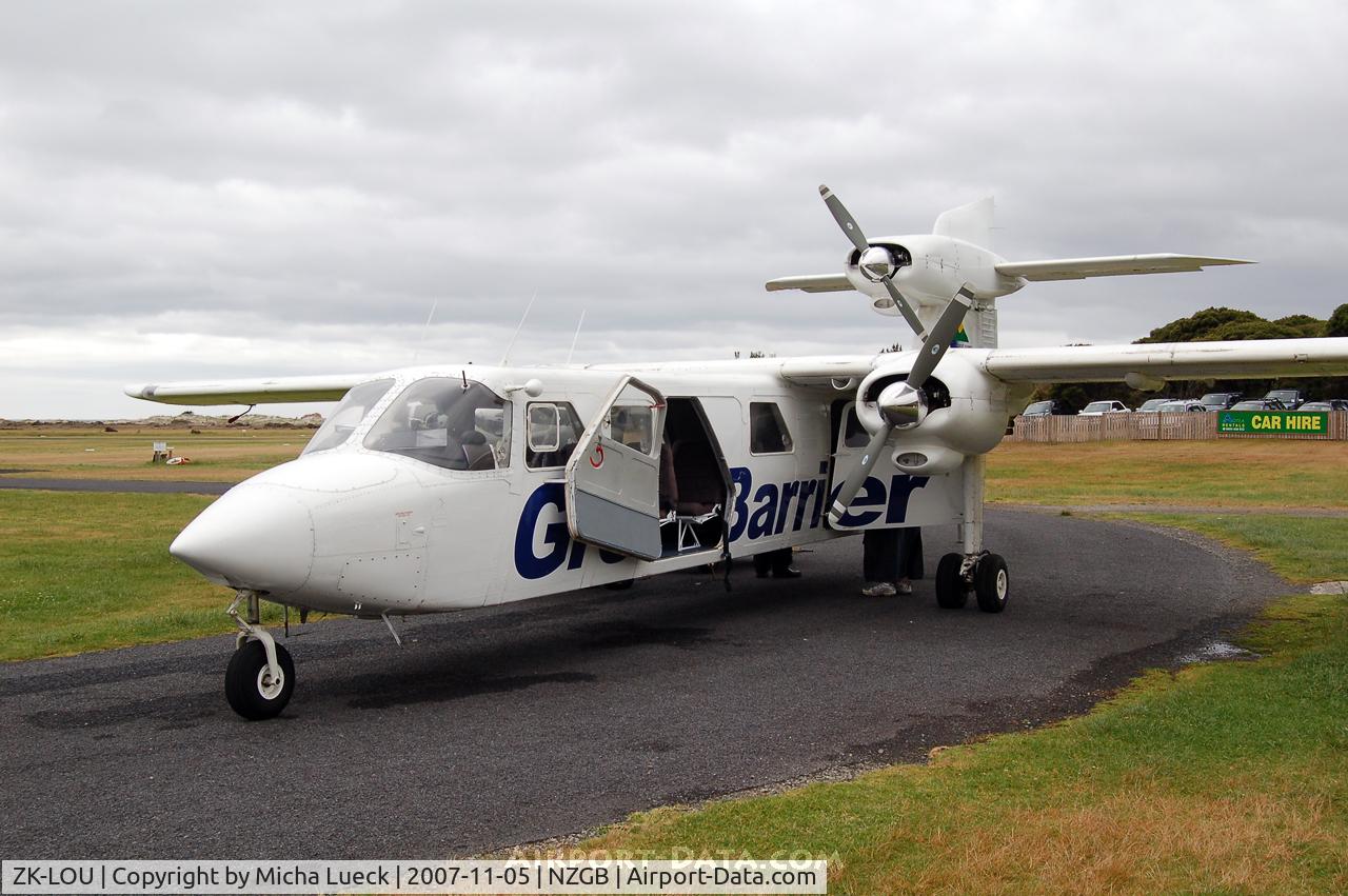 ZK-LOU, 1972 Britten-Norman BN-2A Mk.III-2 Trislander C/N 322, At Great Barrier Island