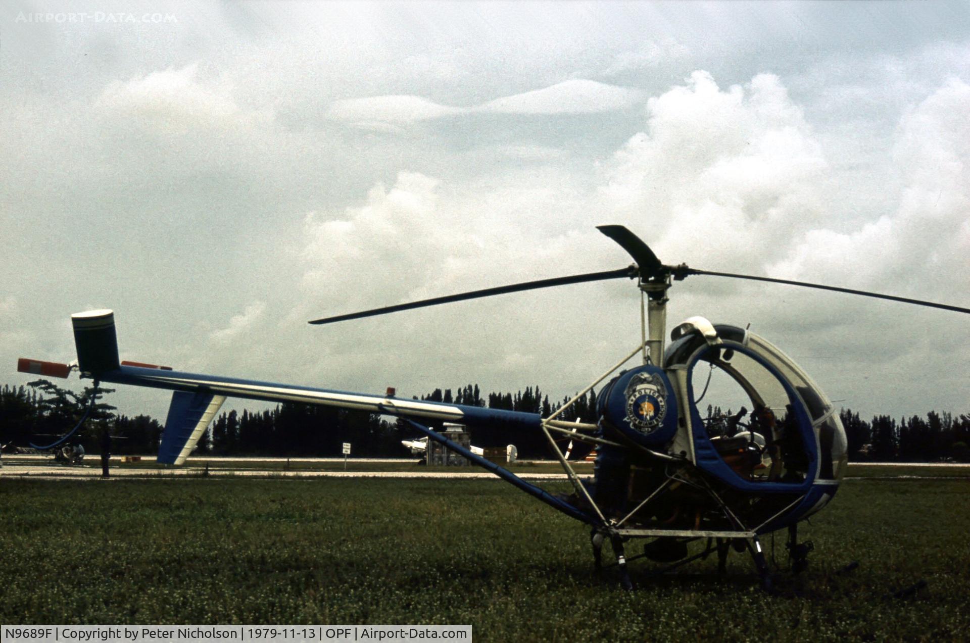 N9689F, Hughes 269C C/N 820157, In service in 1979 with North Miami Beach PD