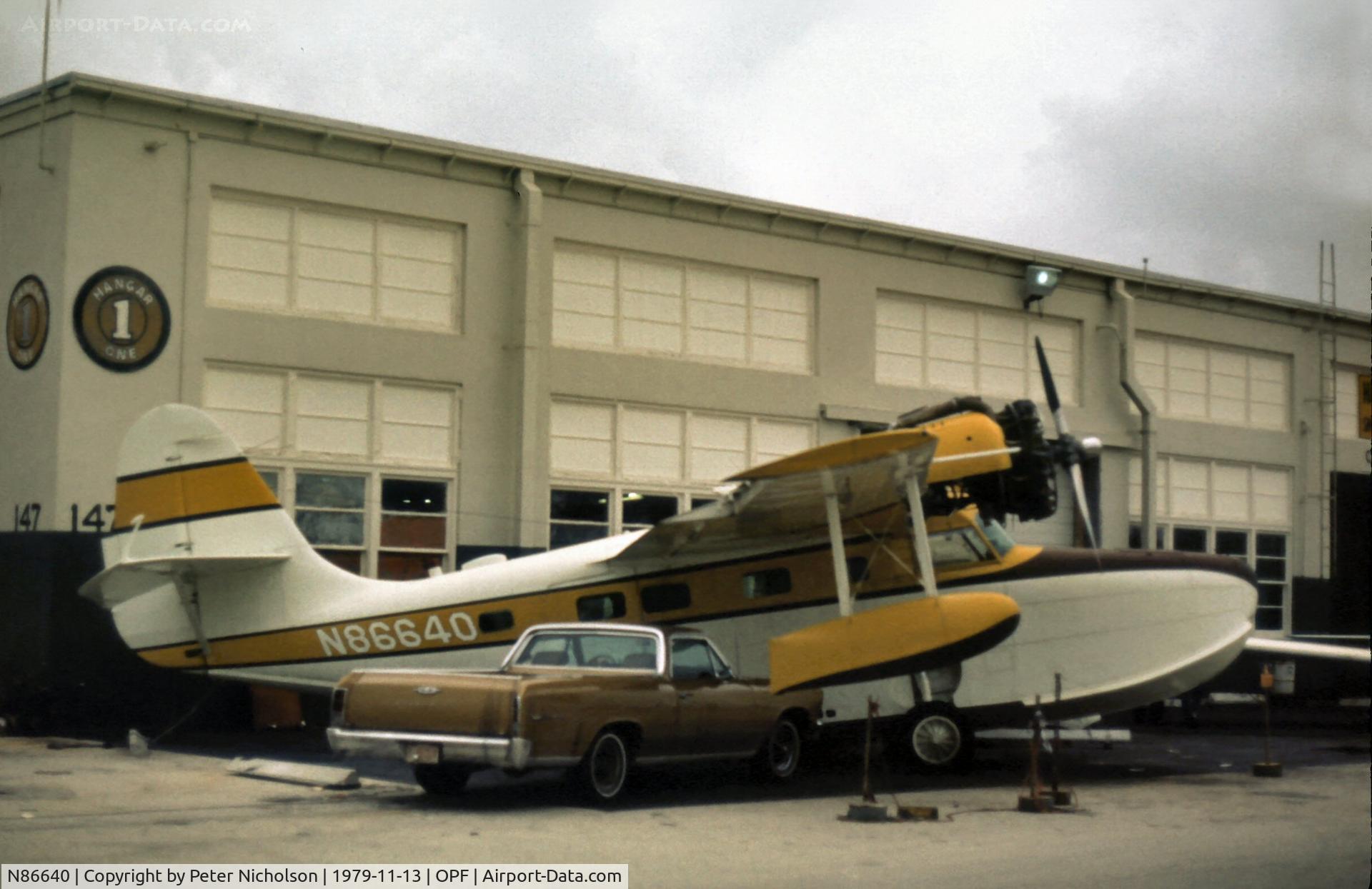 N86640, 1942 Grumman G-21A Goose C/N 1160, This JRF-6B Goose was at Opa-Locka in November 1979.
