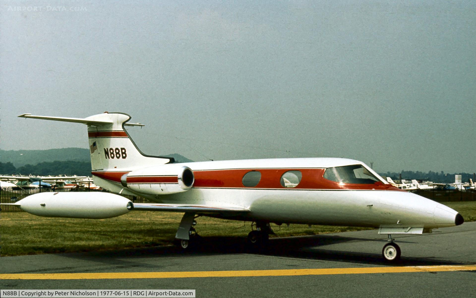 N88B, 1965 Learjet 23 C/N 23-015, On display at the 1977 Reading Airshow in Pennsylvania.