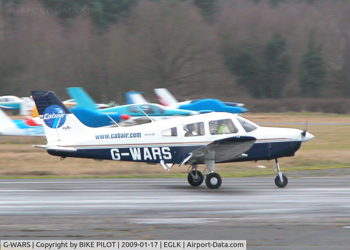 G-WARS, 1997 Piper PA-28-161 Cherokee Warrior III C/N 2842022, JUST LANDED RWY 25