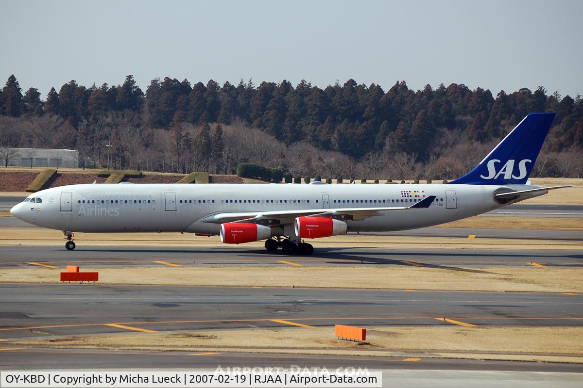 OY-KBD, 2002 Airbus A340-313X C/N 470, At Narita
