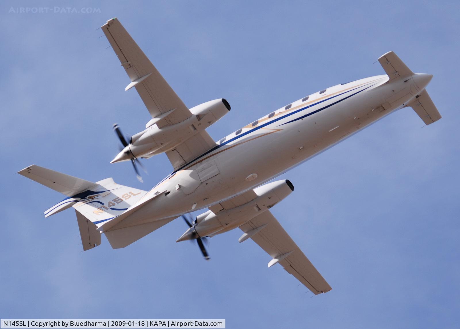 N145SL, 2004 Piaggio P-180 Avanti C/N 1093, Takeoff from 35R.