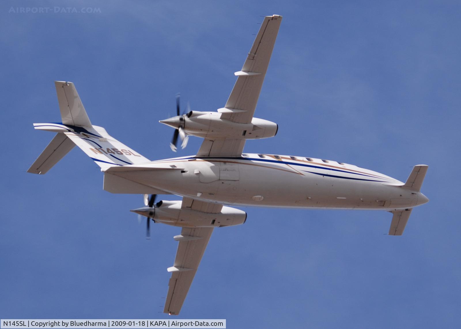 N145SL, 2004 Piaggio P-180 Avanti C/N 1093, Takeoff from 35R.