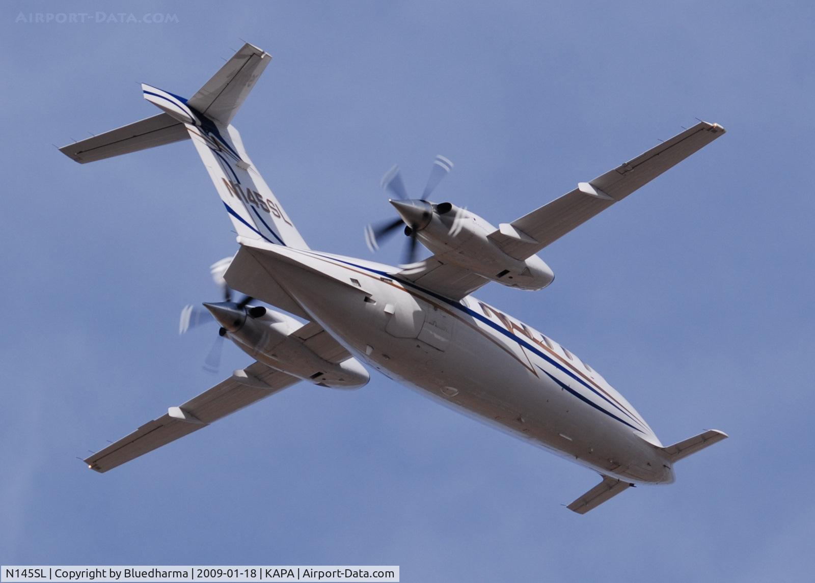 N145SL, 2004 Piaggio P-180 Avanti C/N 1093, Takeoff from 35R.