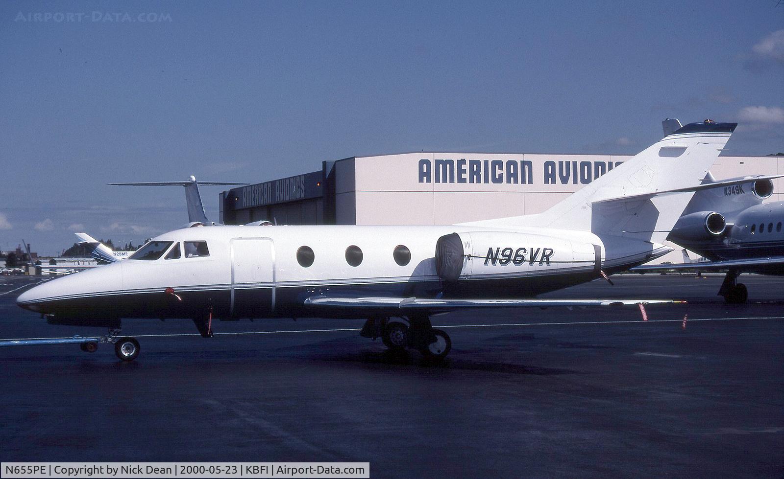 N655PE, 1982 Dassault-breguet Falcon 10 C/N 199, KBFI (seen here as N96VR and currently registered N655PE as posted for c/n accuracy)