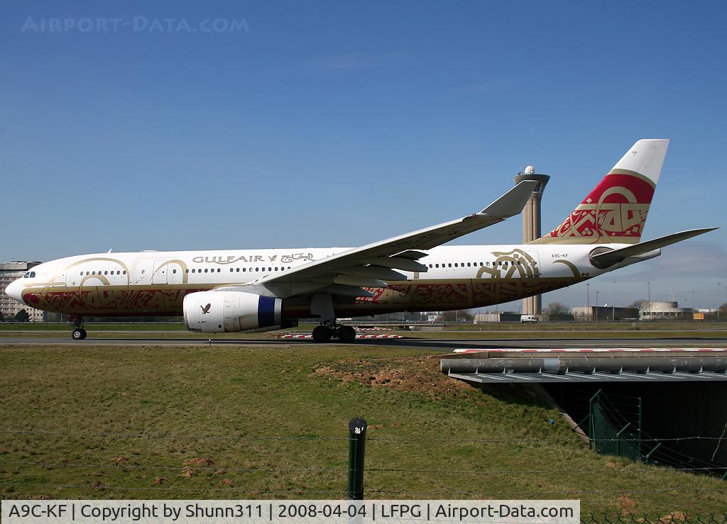 A9C-KF, 2000 Airbus A330-243 C/N 340, Taxiing on parallels runways with special anniversary c/s...