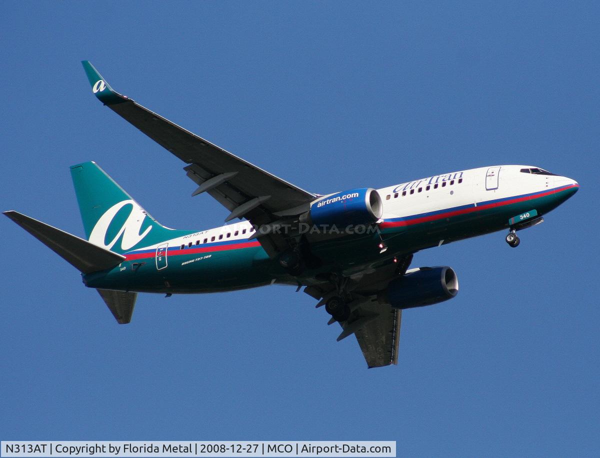 N313AT, 2007 Boeing 737-7BD C/N 33927, Air Tran 737-700