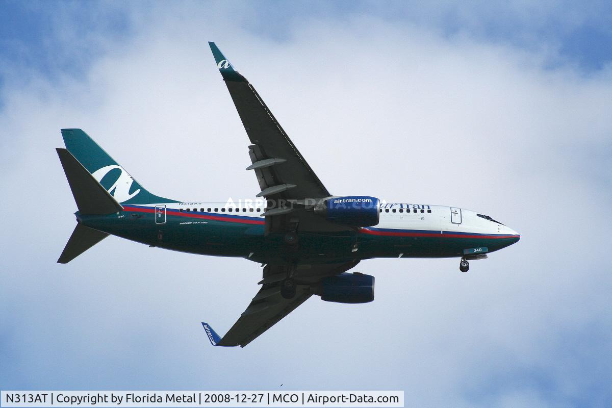 N313AT, 2007 Boeing 737-7BD C/N 33927, Air Tran 737-700