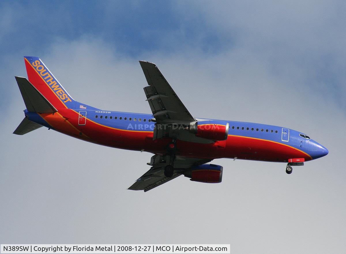 N389SW, 1994 Boeing 737-3H4 C/N 26592, Southwest 737-300