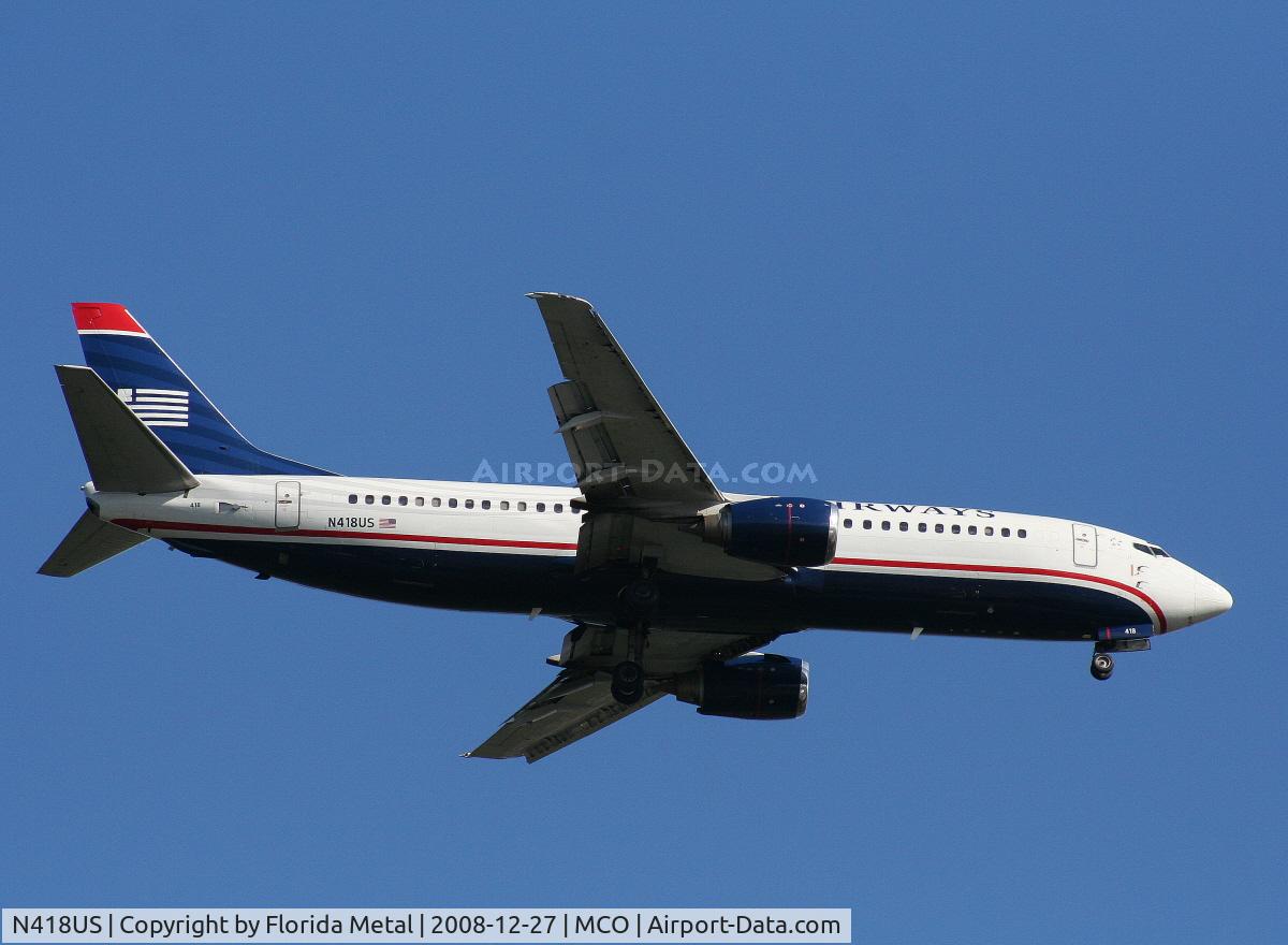 N418US, 1989 Boeing 737-401 C/N 23985, US Airways 737-400