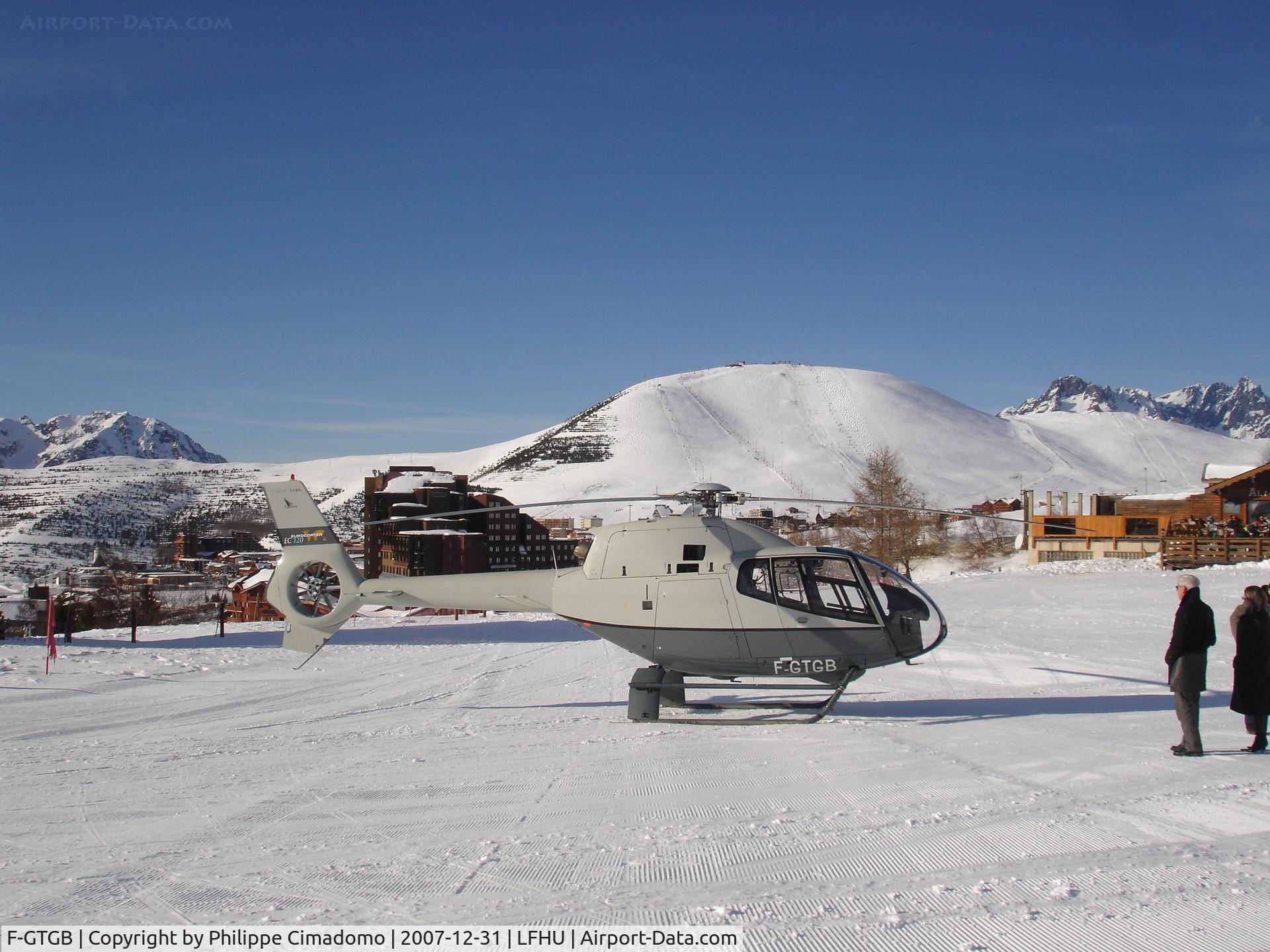 F-GTGB, Eurocopter EC-120B Colibri C/N 1186, F-GTGB à LFHU (Alpes d'Huez France)