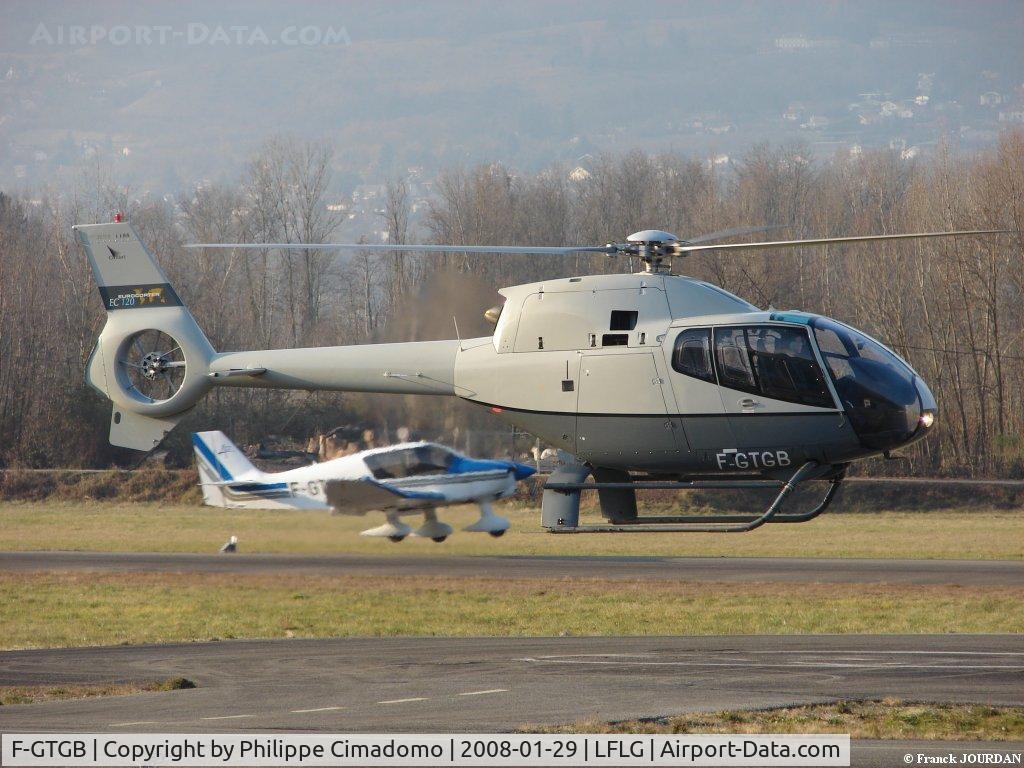 F-GTGB, Eurocopter EC-120B Colibri C/N 1186, EC120 B taking off at LFLG (le Versoud france)