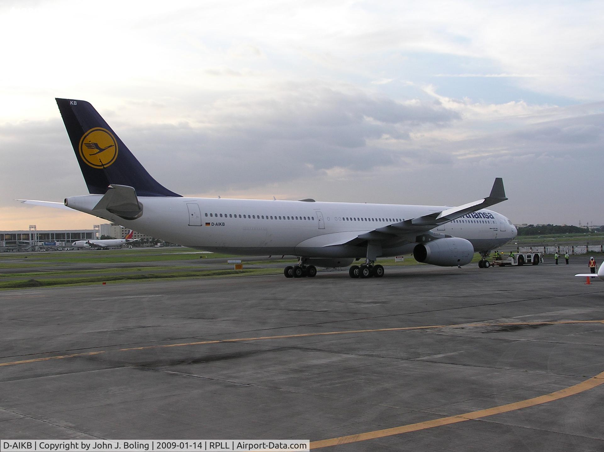 D-AIKB, 2004 Airbus A330-343X C/N 576, A-330 under tow at Manila
