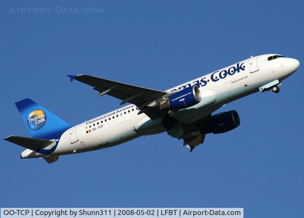 OO-TCP, 1996 Airbus A320-214 C/N 653, On take off for a new pilgrimage flight...