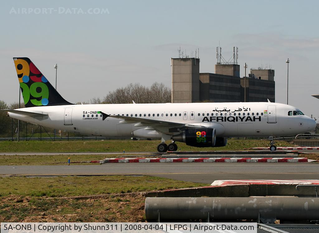 5A-ONB, 2007 Airbus A320-214 C/N 3236, Taxiing on parallels runways...