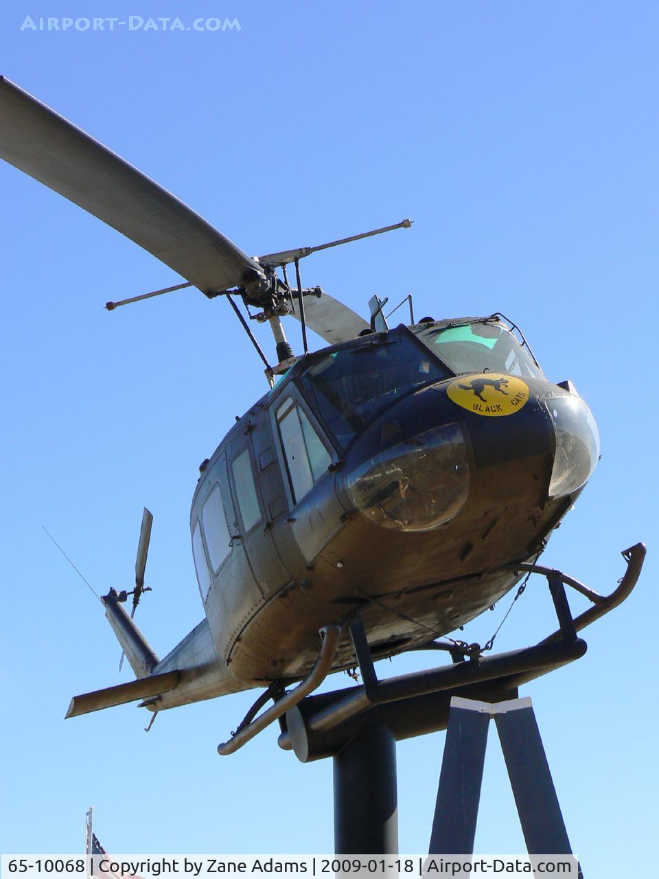 65-10068, Bell UH-1D Iroquois C/N 5112, National Vietnam War Museum Huey - Located at the site of the planned museum building and memoraial garden. 1 mile east of Mineral Wells, TX     A true Combat Veteran http://www.rattler-firebird.org/vietnam/aircraft/aircraft.php?tail_number=65-10068