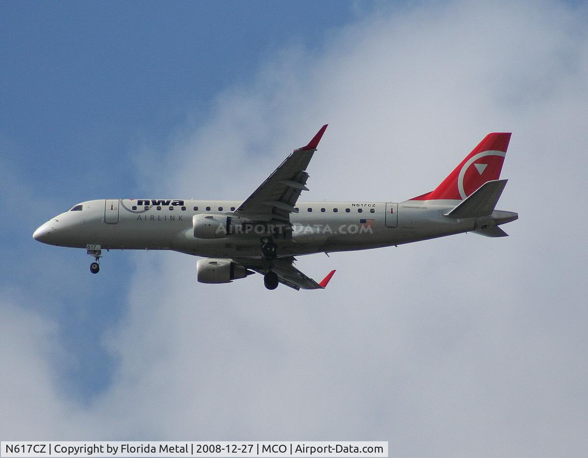 N617CZ, 2008 Embraer 175LR (ERJ-170-200LR) C/N 17000210, Compass EMB-175