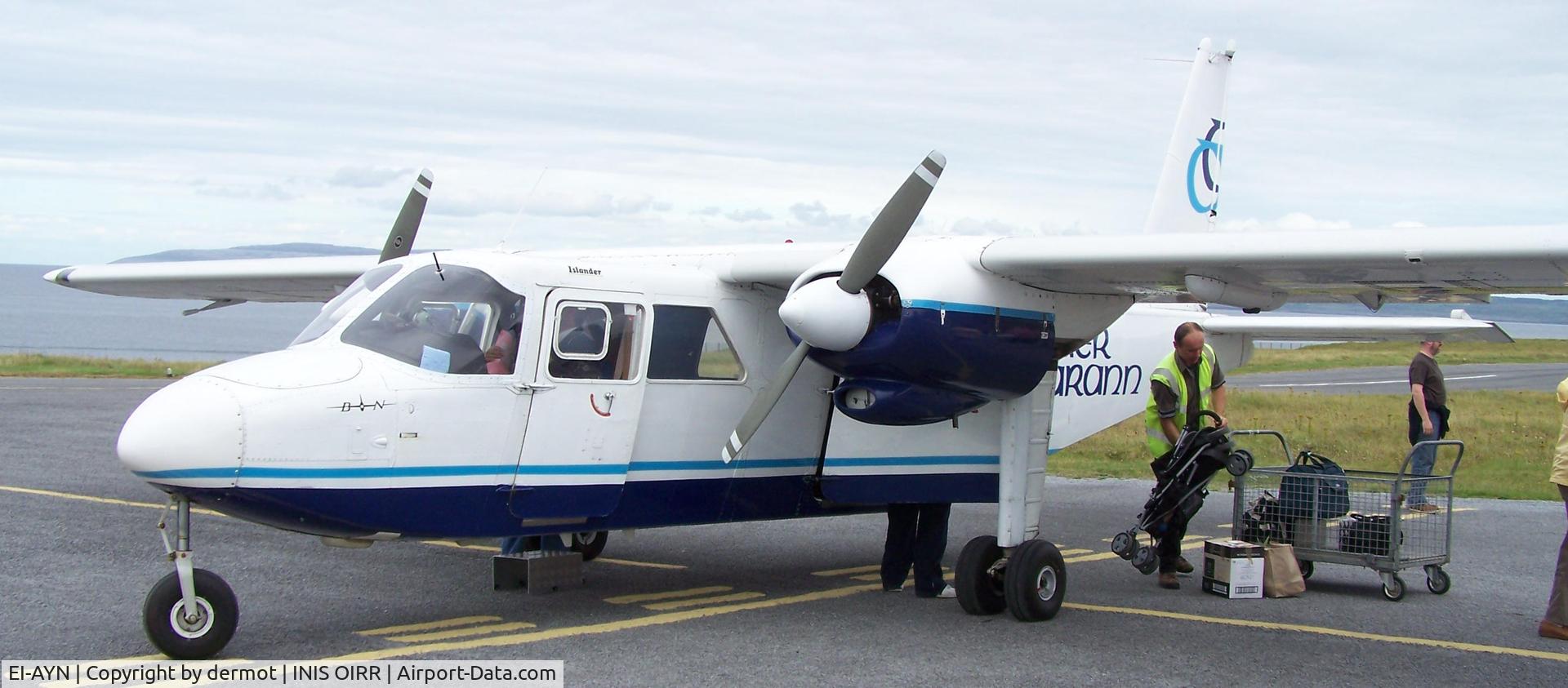 EI-AYN, 1974 Britten-Norman BN-2A-8 Islander C/N 704, Aer Arann Islands aircraft at Inis Oirr airstrip