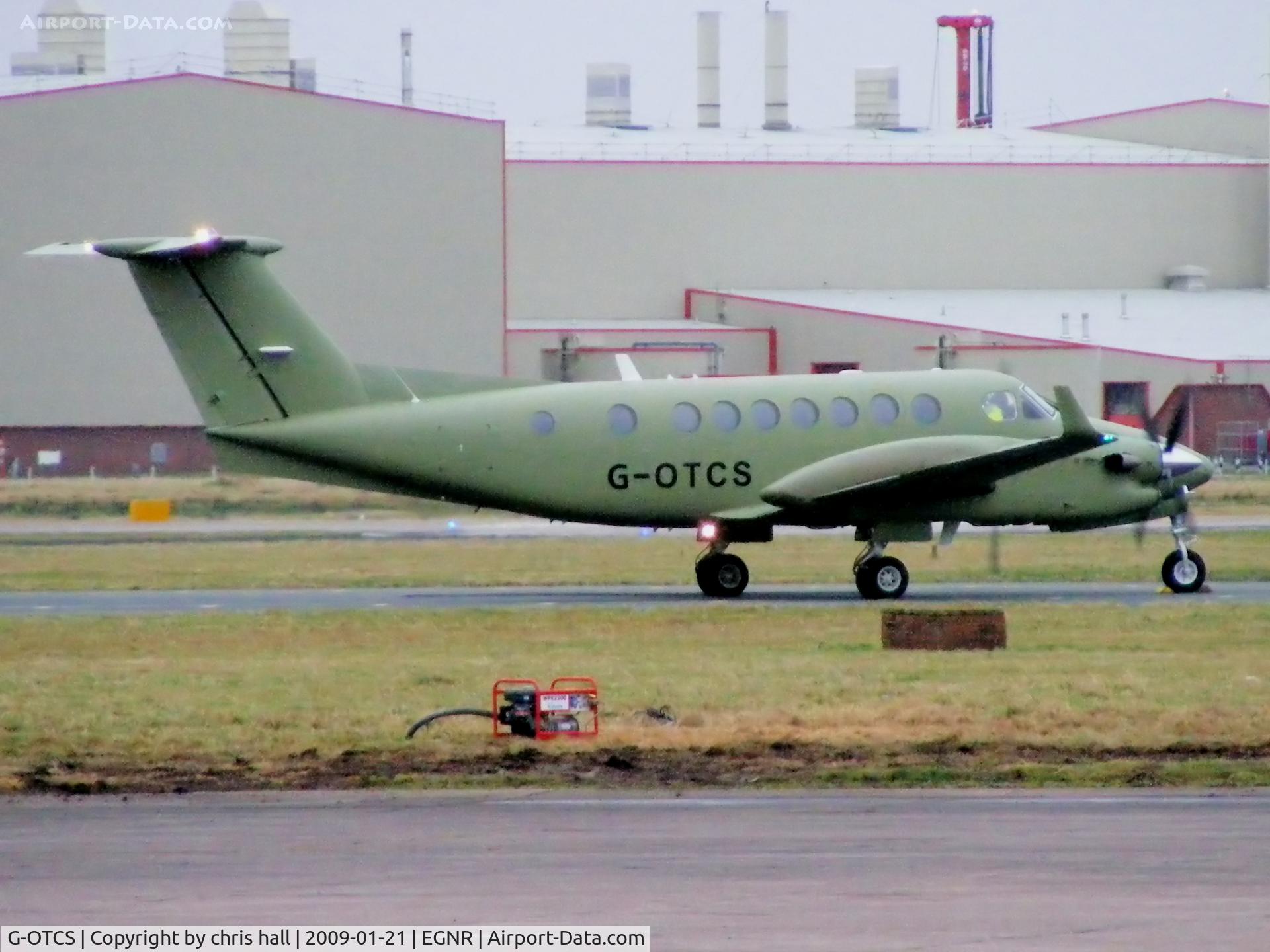 G-OTCS, 2007 Hawker Beechcraft Shadow R1 (350CER) C/N FM-18, Super King Air bound for the Army Air Corps. It will become ZZ419 following the completion of alterations being carried out by Beechcraft at Hawarden.