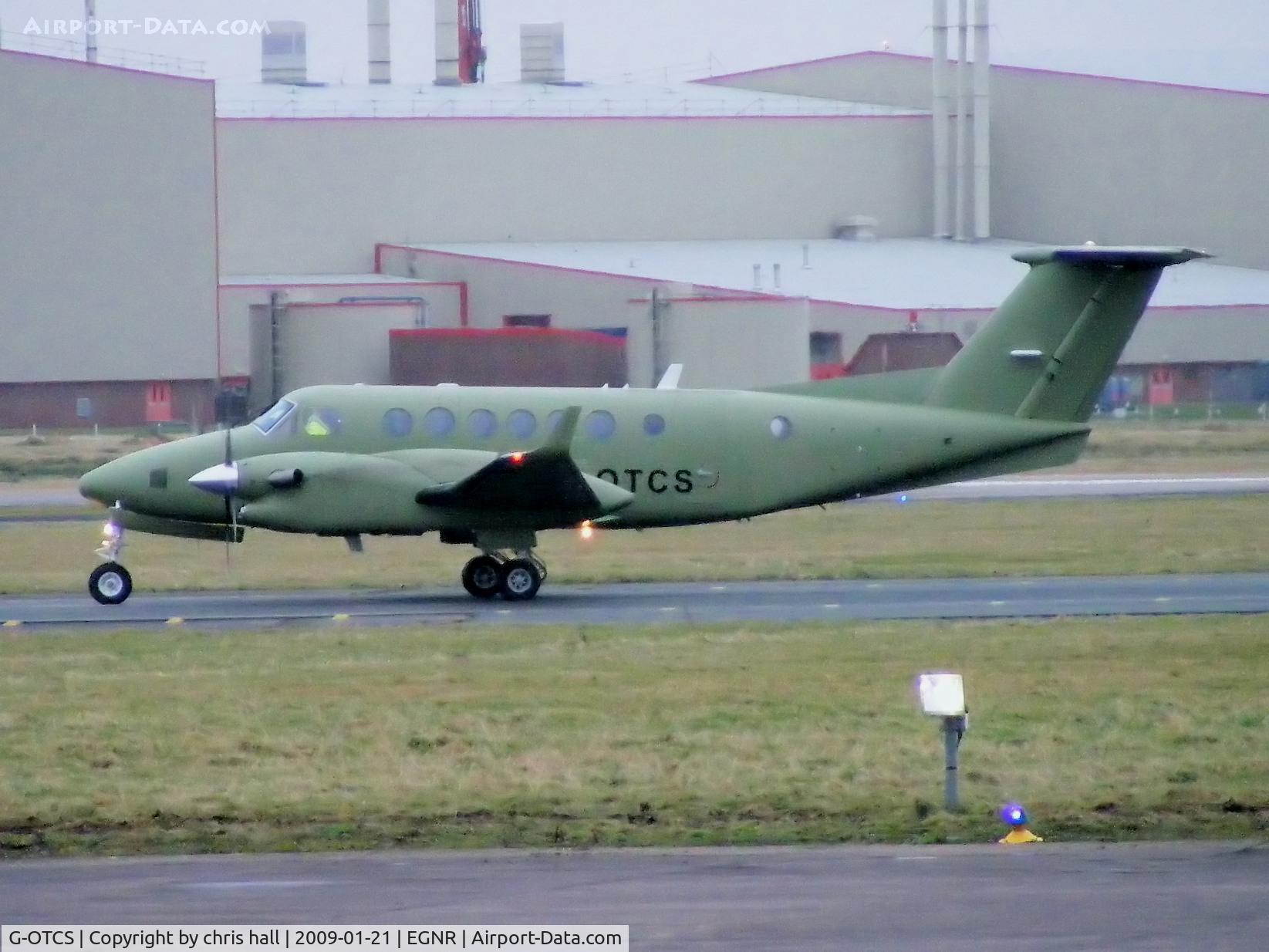 G-OTCS, 2007 Hawker Beechcraft Shadow R1 (350CER) C/N FM-18, Super King Air bound for the Army Air Corps. It will become ZZ419 following the completion of alterations being carried out by Beechcraft at Hawarden.
