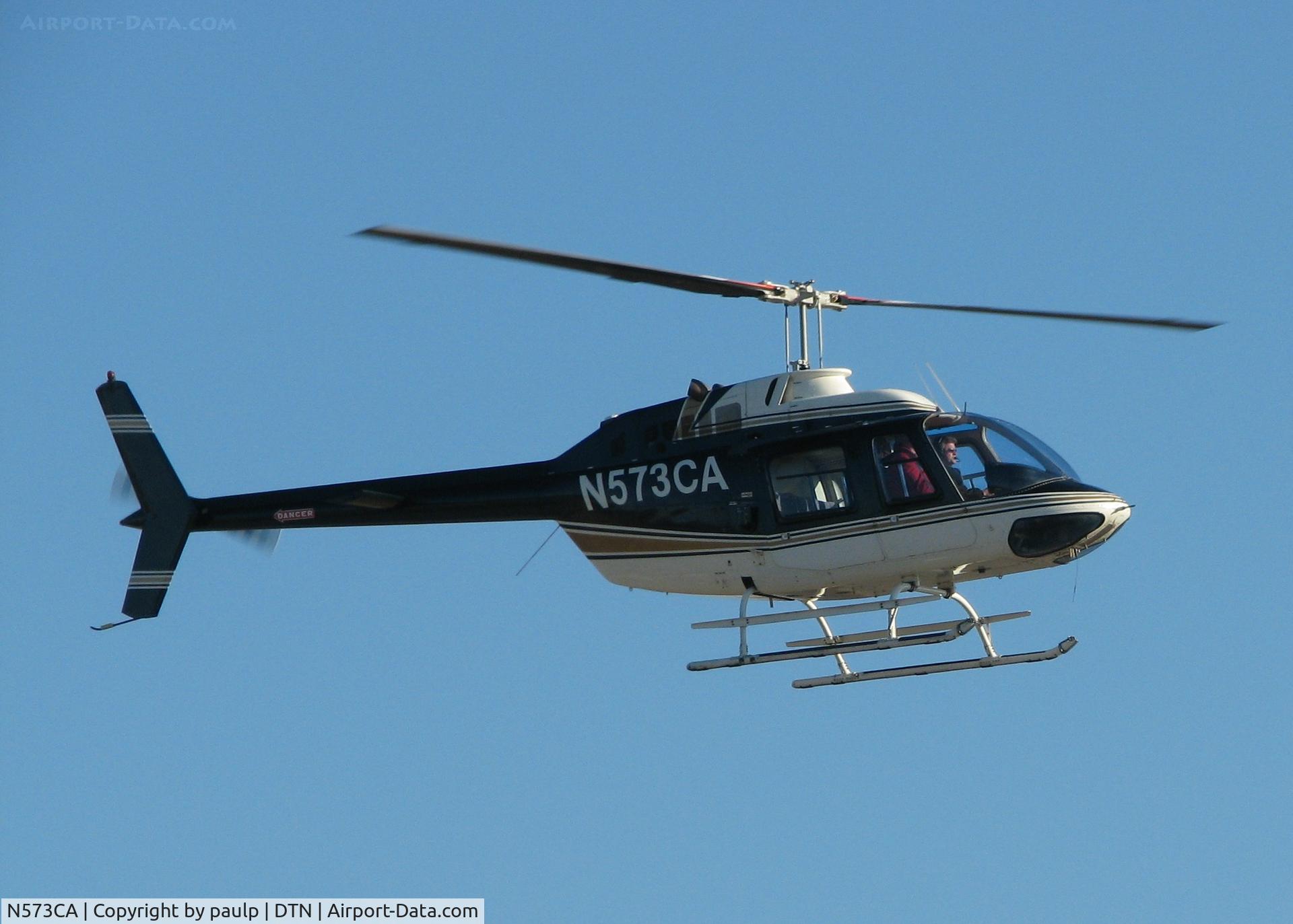 N573CA, 1975 Bell 206B JetRanger C/N 1785, Coming into the Downtown Shreveport airport.