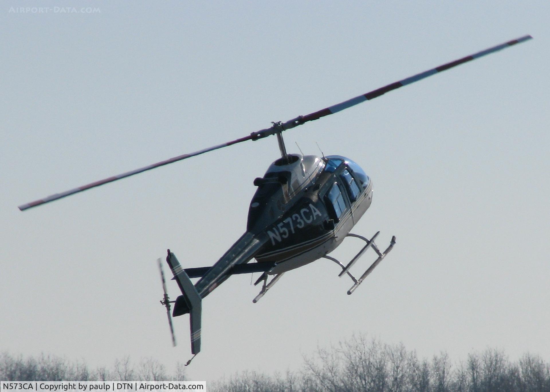 N573CA, 1975 Bell 206B JetRanger C/N 1785, Not sure if this was an autorotation or not?  This Bell 206 would come in steep, stand on its tail, and then slide down the runway a little ways. Pretty neat to watch several times.