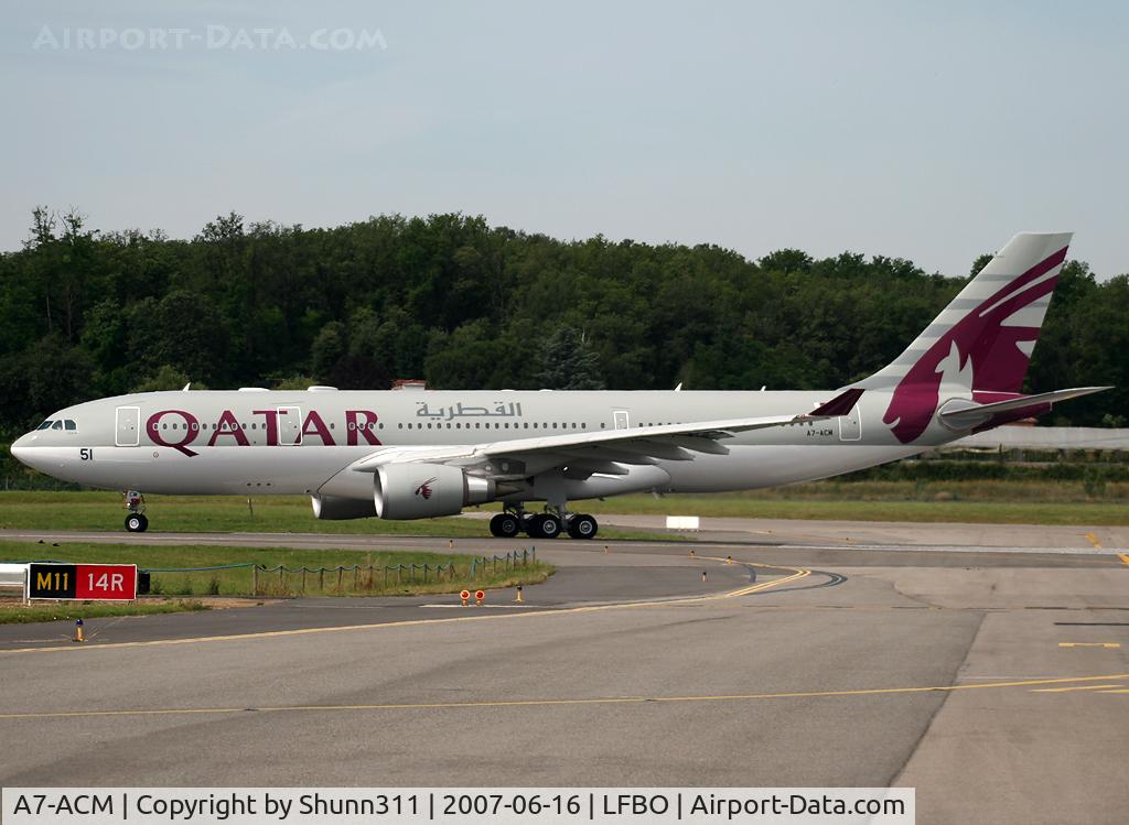A7-ACM, 2007 Airbus A330-202 C/N 849, Ready for take off rwy 14R with additional '51' number for Paris Airshow 2007