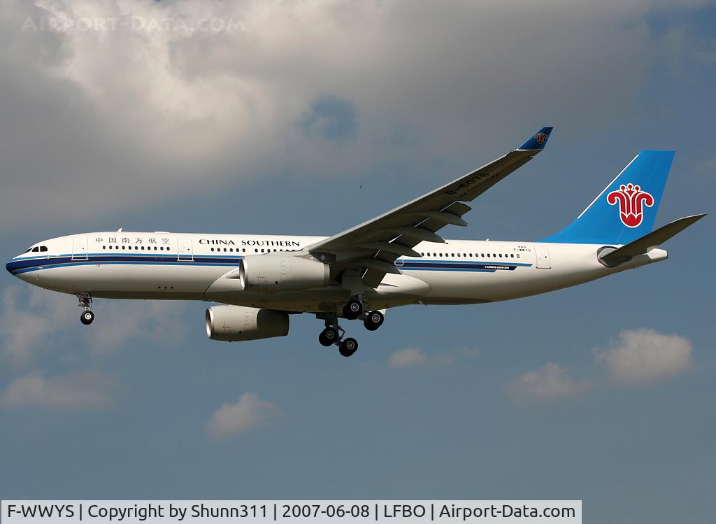 F-WWYS, 2007 Airbus A330-243 C/N 840, C/n 0840 - To be B-6078