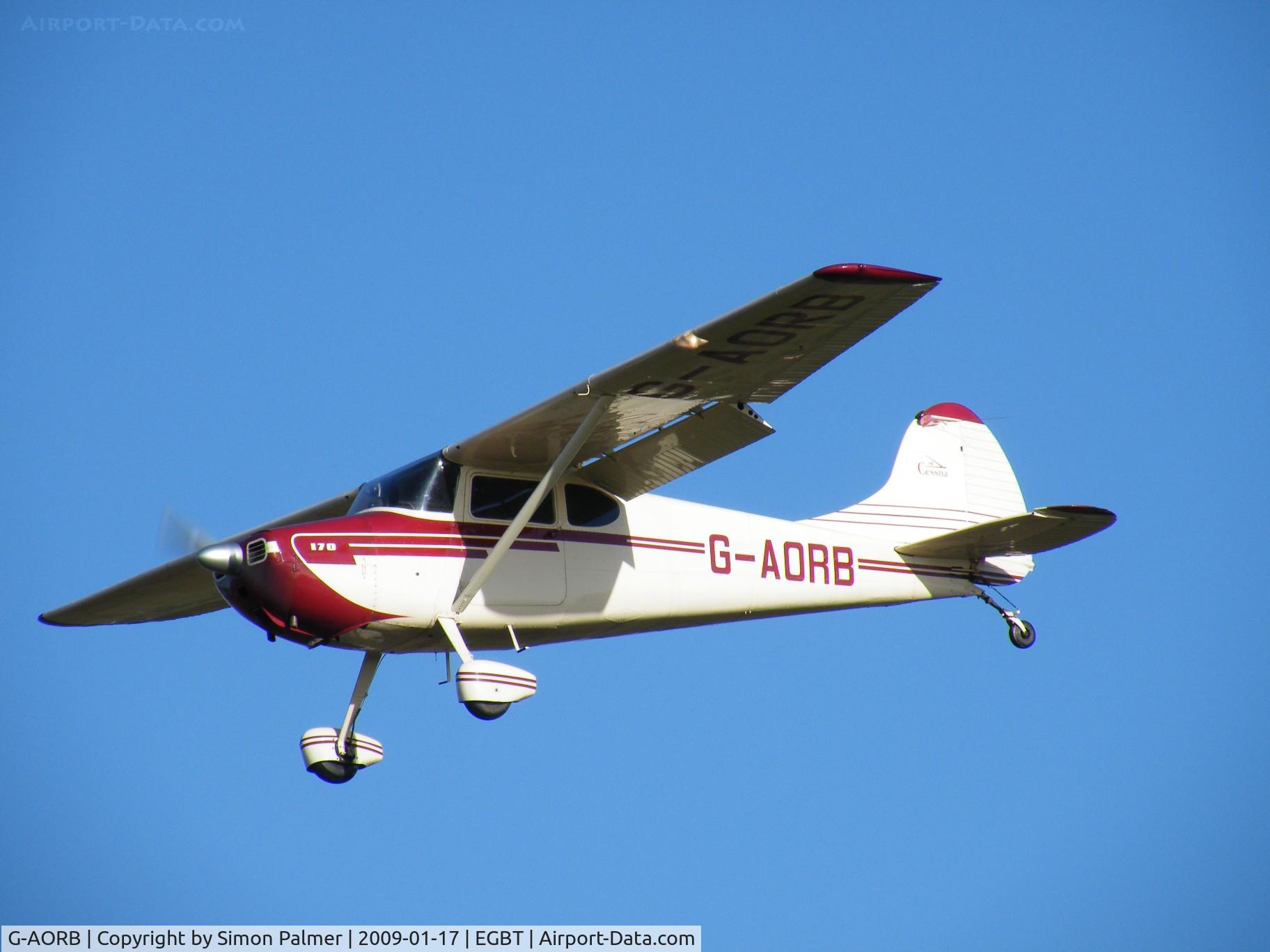 G-AORB, 1952 Cessna 170B C/N 20767, Cessna 170 landing at Turweston