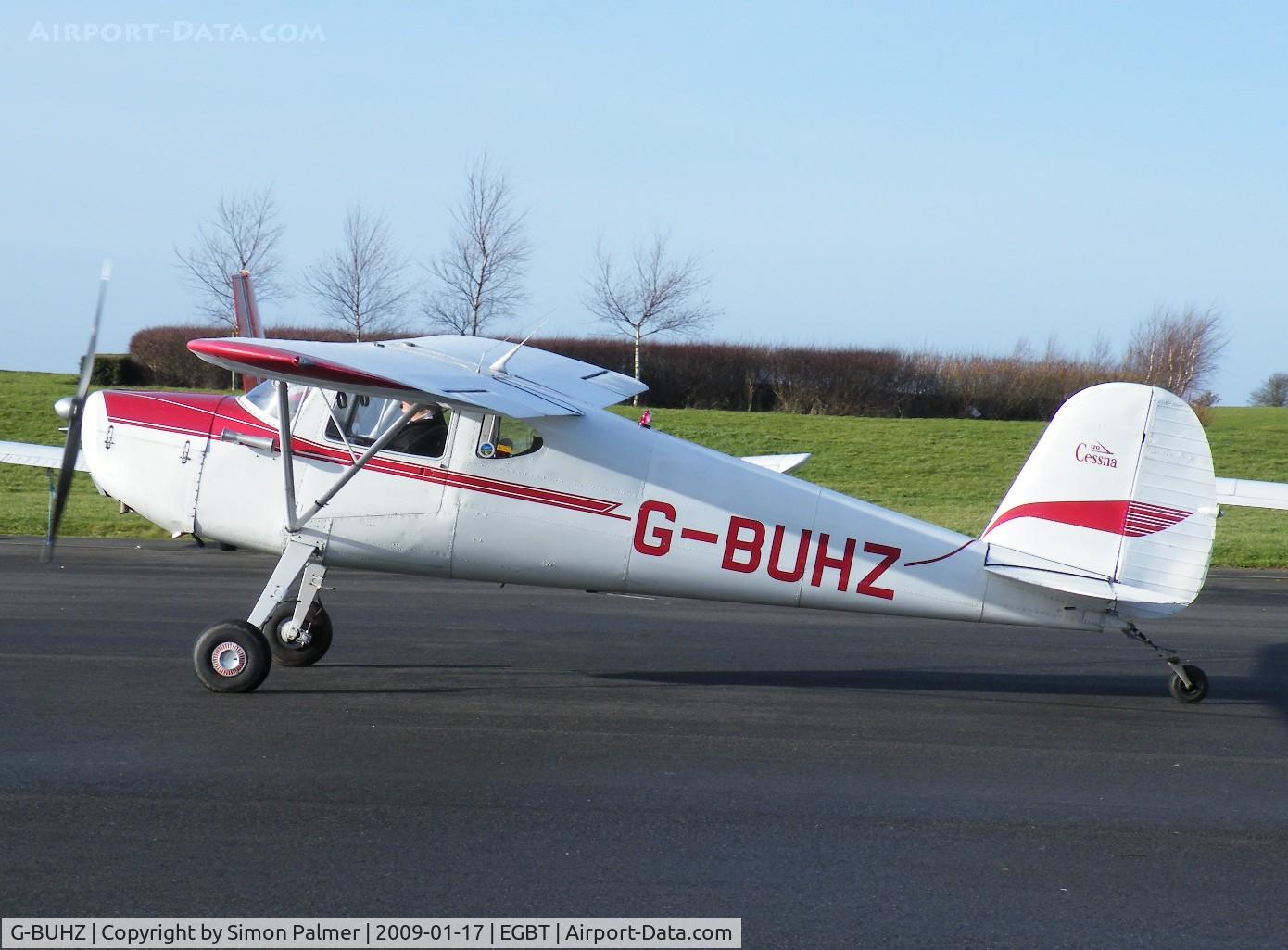 G-BUHZ, 1948 Cessna 120 C/N 14950, Cessna 120 taxying in at Turweston