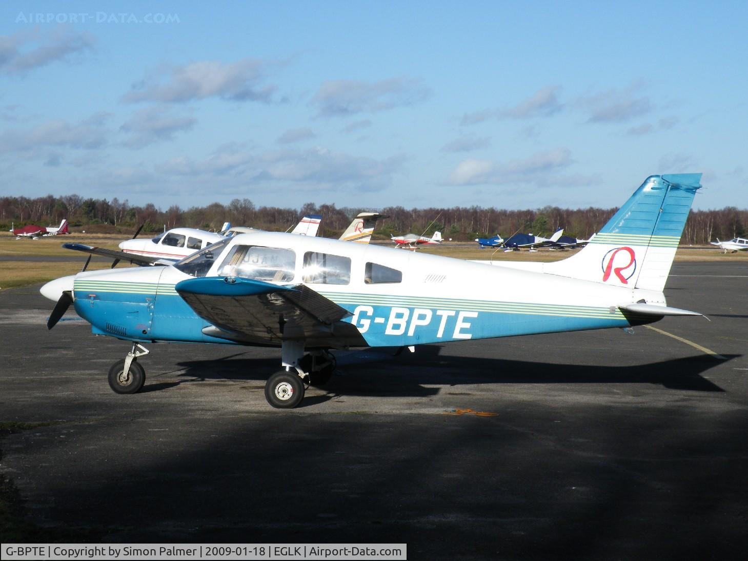 G-BPTE, 1976 Piper PA-28-181 Cherokee Archer II C/N 28-7690178, PA-28 based at Blackbushe