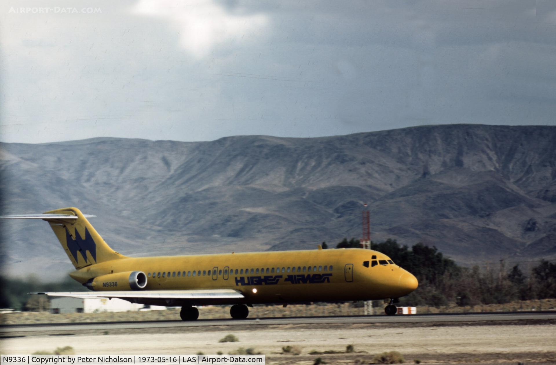 N9336, 1968 Douglas DC-9-31 C/N 47338, In May 1973 this DC-9 was in service at Las Vegas with Hughes Airwest.