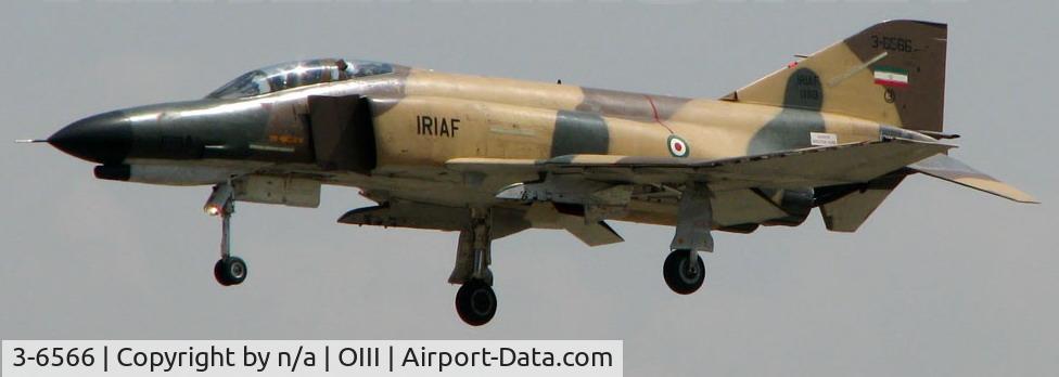 3-6566, McDonnell Douglas F-4E Phantom II C/N 4362, Landing at Mehrabad AB