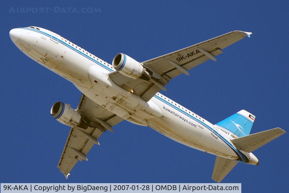 9K-AKA, 1991 Airbus A320-211 C/N 181, Beautifully pass Dubai downtown.