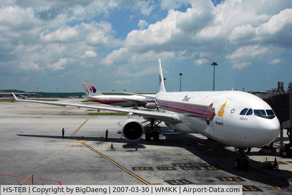 HS-TEB, 1994 Airbus A330-321 C/N 060, Just arrived WMKK from VTBS.