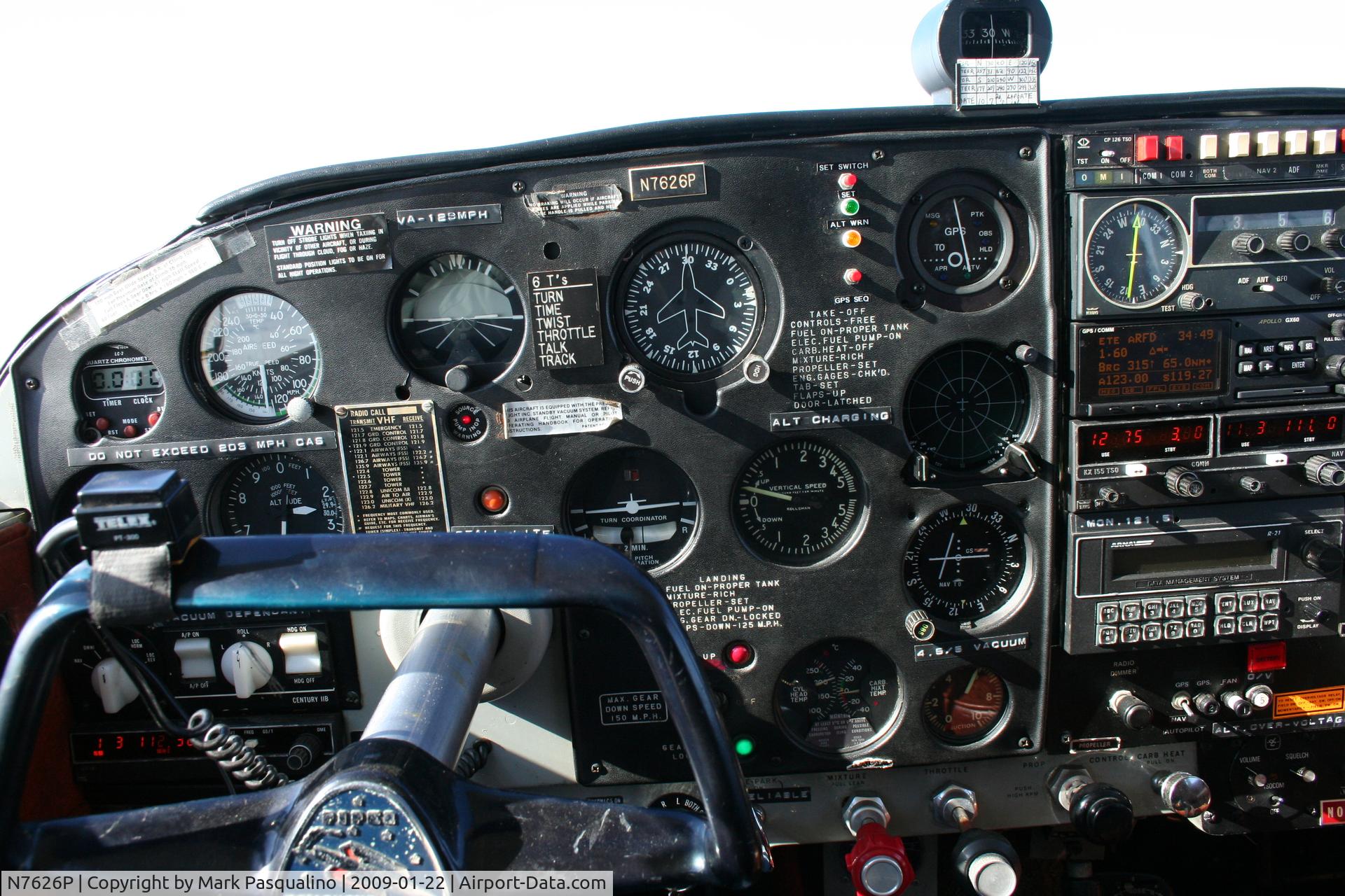 N7626P, 1961 Piper PA-24 C/N 24-2548, Piper PA-24-250