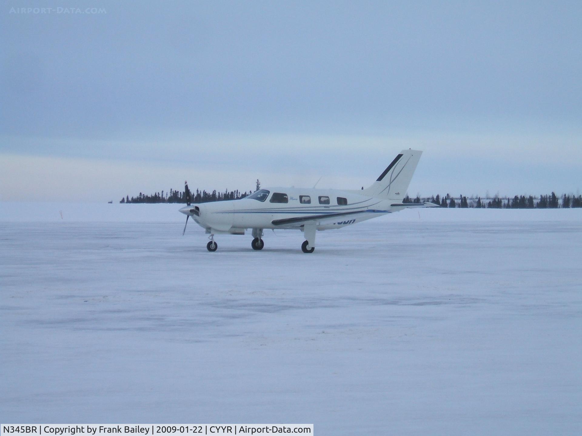 N345BR, 2008 Piper PA-46R-350T Malibu Matrix C/N 4692011, Parked at Woodward Aviation FBO  Goose Airport NL  Jan22/09