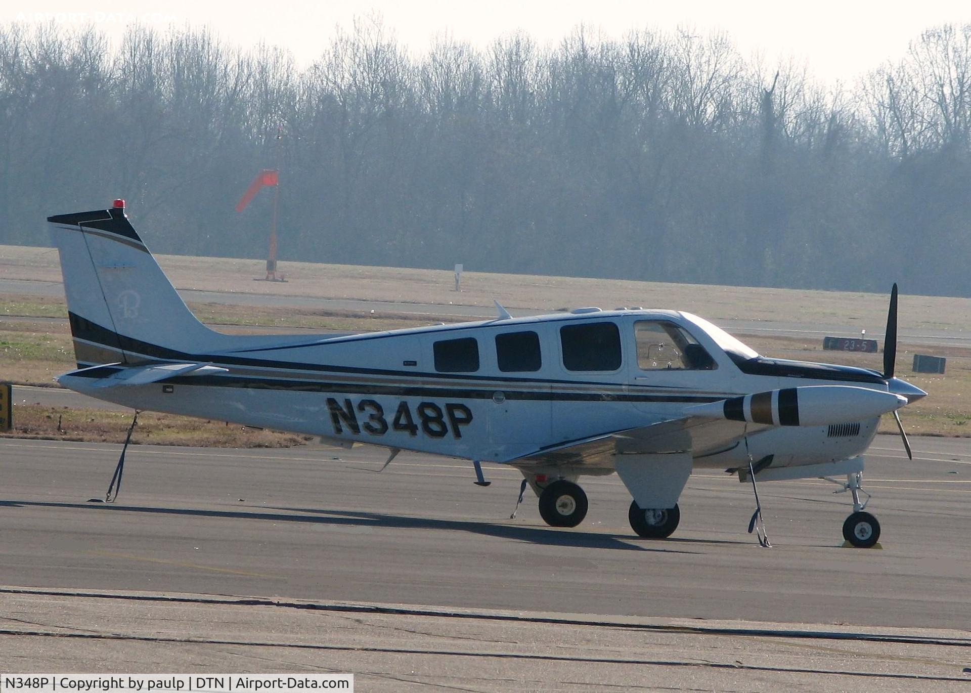 N348P, 2007 Raytheon Aircraft Company G36 C/N E-3760, Parked at the Downtown Shreveport airport.