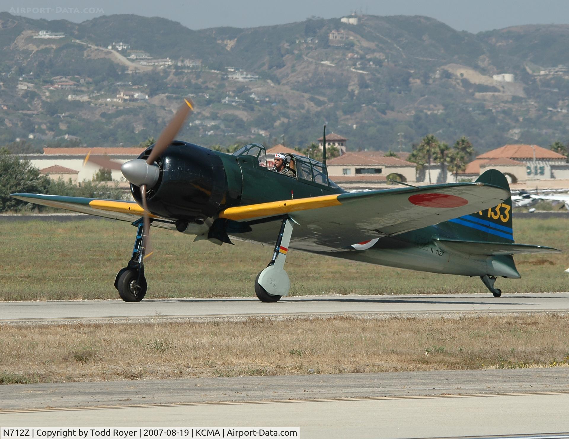 N712Z, 1942 Mitsubishi A6M3 Reisen (Zero) C/N 3869, Camarillo airshow 2007