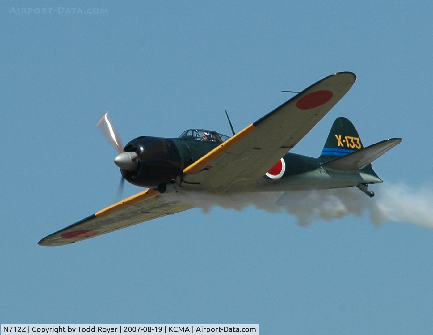 N712Z, 1942 Mitsubishi A6M3 Reisen (Zero) C/N 3869, Camarillo airshow 2007