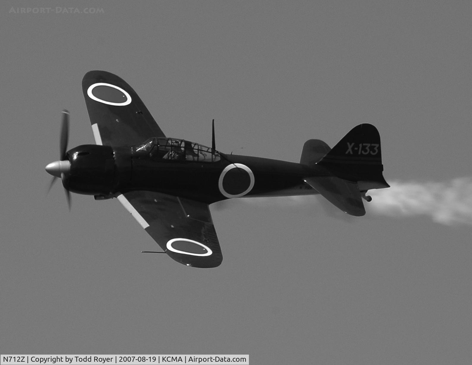 N712Z, 1942 Mitsubishi A6M3 Reisen (Zero) C/N 3869, Camarillo airshow 2007