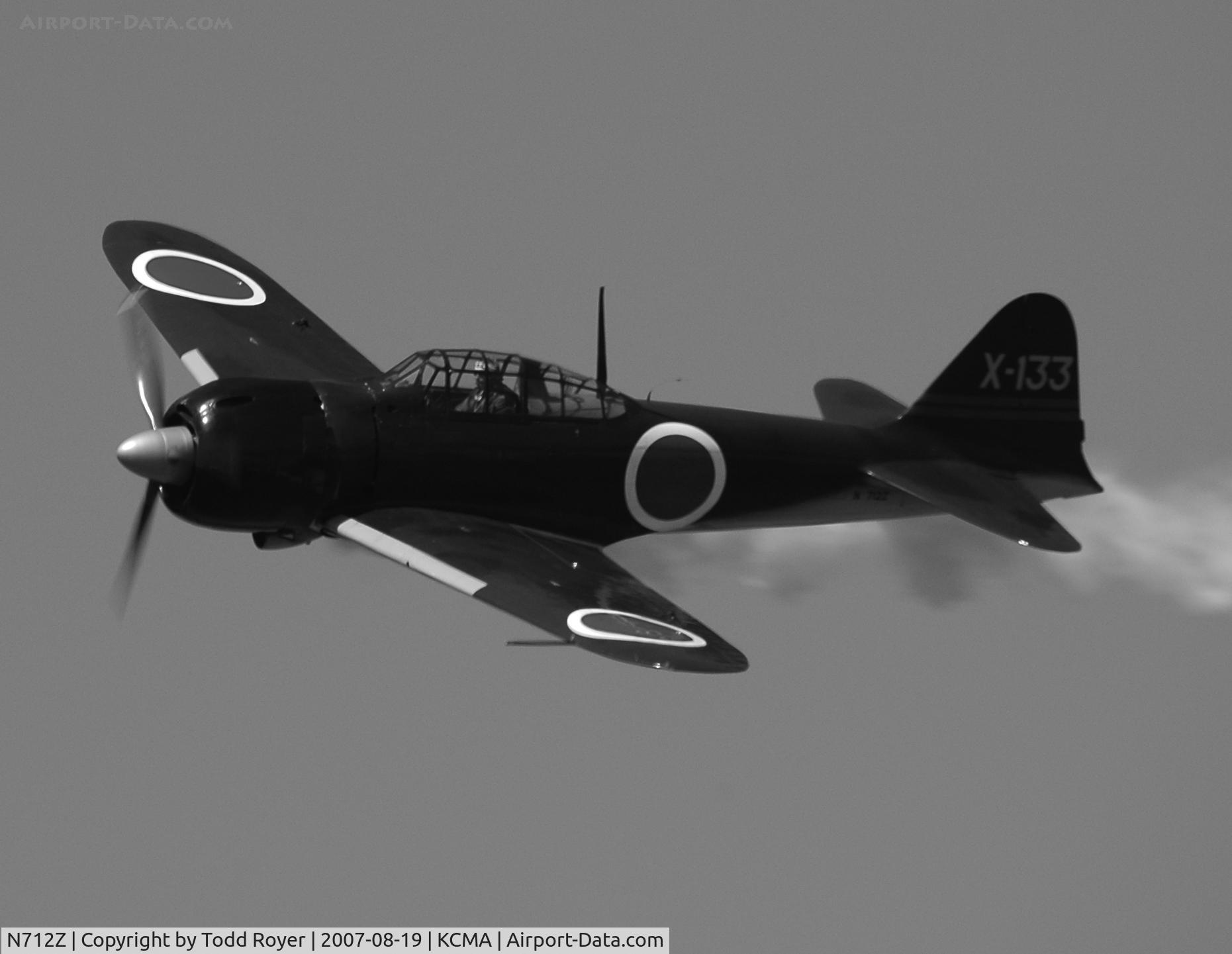 N712Z, 1942 Mitsubishi A6M3 Reisen (Zero) C/N 3869, Camarillo airshow 2007
